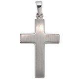Anhänger Kreuz 925 Sterling Silber mattiert Kreuzanhänger Silberkreuz