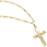 Anhänger Kreuz 333 Gold Gelbgold eismatt Kreuzanhänger Goldkreuz