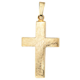 Anhänger Kreuz 333 Gold Gelbgold eismatt Kreuzanhänger Goldkreuz