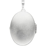 Medaillon oval für 2 Fotos 925 Sterling Silber Anhänger zum öffnen