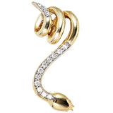 Anhänger Schlange 585 Gold Gelbgold 14 Diamanten Brillanten Schlangenanhänger