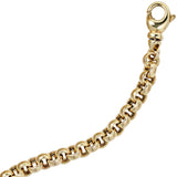 Erbsarmband 585 Gold Gelbgold 19 cm Armband Goldarmband Karabiner