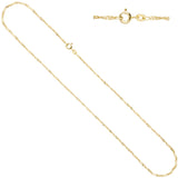Singapurkette 333 Gelbgold 1,8 mm 50 cm Gold Kette Halskette Goldkette Federring
