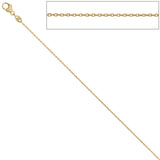 Ankerkette 585 Gelbgold diamantiert 0,6 mm 45 cm Gold Kette Halskette Goldkette