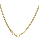 Schlangenkette 585 Gelbgold 1,6 mm 50 cm Karabiner Gold Kette Goldkette