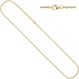 Schlangenkette 585 Gelbgold 1,6 mm 50 cm Karabiner Gold Kette Goldkette