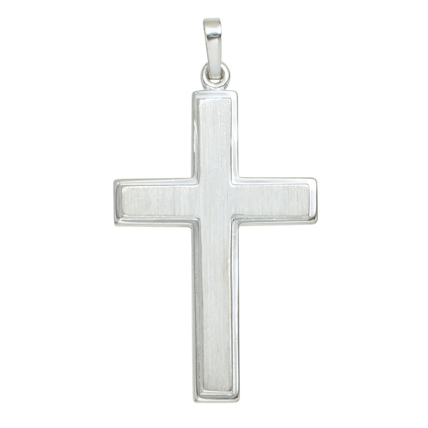 Anhänger Kreuz 925 Sterling Silber matt Kreuzanhänger Silberkreuz