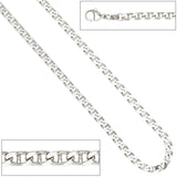 Halskette Kette 925 Sterling Silber rhodiniert 60 cm Silberkette Karabiner
