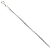 Schlangenkette 925 Silber 1,9 mm 80 cm Halskette Kette Silberkette Karabiner