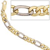 Figarokette 333 Gelbgold Weißgold bicolor 50 cm Gold Kette Halskette Goldkette