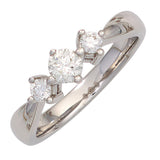 Damen Ring 585 Gold Weißgold 3 Diamanten Brillanten 0,50ct. Weißgoldring
