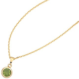 Anhänger rund 585 Gold Gelbgold 1 Peridot grün Peridotanhänger