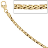 Zopfkette 585 Gelbgold 2,6 mm 45 cm Gold Kette Halskette Goldkette Karabiner