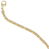 Königsarmband 585 Gold Gelbgold 19 cm Armband Goldarmband Karabiner