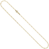 Figarokette 333 Gelbgold 2,3 mm 45 cm Gold Kette Halskette Goldkette Federring