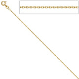 Ankerkette 585 Gelbgold 1,2 mm 38 cm Gold Kette Halskette Goldkette Federring