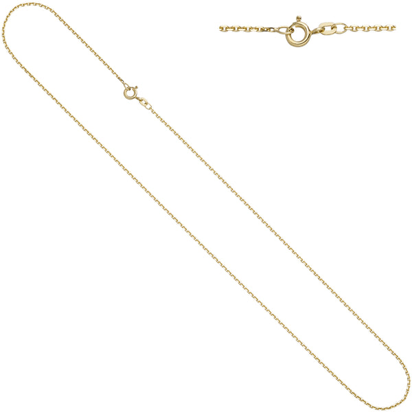 Ankerkette 333 Gelbgold 1,6 mm 40 cm Gold Kette Halskette Goldkette Federring