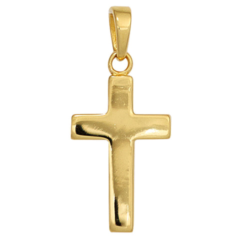 Anhänger Kreuz 925 Sterling Silber gold vergoldet Kreuzanhänger