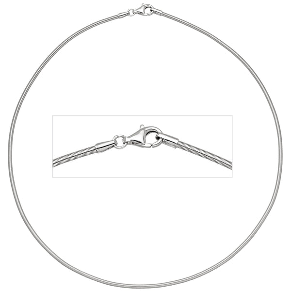 Halsreif 925 Sterling Silber 2 mm 42 cm Kette Halskette Silberhalsreif