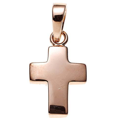 Anhänger Kreuz 925 Sterling Silber rotgold vergoldet Kreuzanhänger Silberkreuz