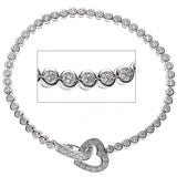Armband Herz 925 Sterling Silber mit Zirkonia 19 cm Silberarmband