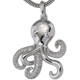 Anhänger Krake 925 Sterling Silber rhodiniert mit Zirkonia Octopus