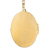 Medaillon oval für 2 Fotos 925 Silber gold vergoldet Anhänger zum öffnen