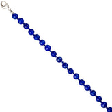 Halskette Edelsteinkette Lapislazuli blau 45 cm Kette Verschluss 925 Silber