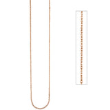 Halskette Edelstahl rotgold farben beschichtet 2,2 mm 47 cm Kette