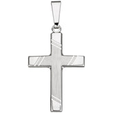 Anhänger Kreuz 925 Sterling Silber matt Kreuzanhänger Silberanhänger Silberkreuz