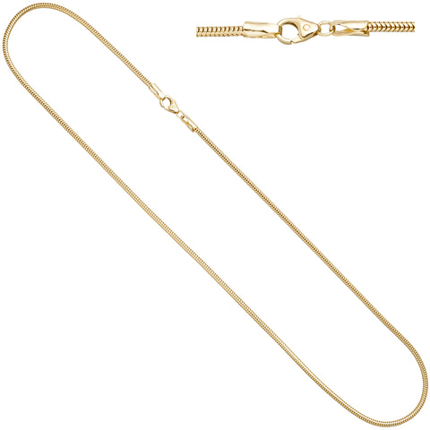 Schlangenkette aus 333 Gelbgold 2,4 mm 42 cm Gold Kette Halskette Goldkette