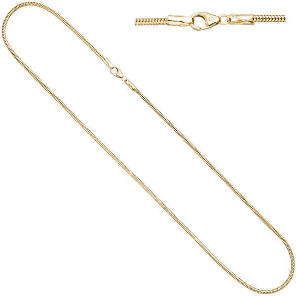 Schlangenkette aus 333 Gelbgold 2,4 mm 50 cm Gold Kette Halskette Goldkette