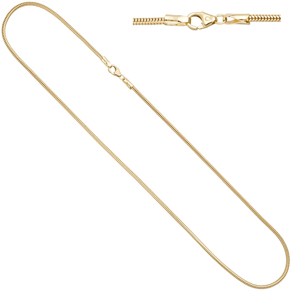 Schlangenkette aus 585 Gelbgold 2,4 mm 45 cm Gold Kette Halskette Goldkette