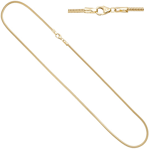 Schlangenkette aus 585 Gelbgold 2,4 mm 45 cm Gold Kette Halskette Goldkette