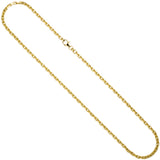 Ankerkette 585 Gelbgold diamantiert 3 mm 50 cm Gold Kette Halskette Goldkette