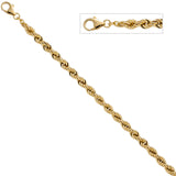 Kordelarmband 585 Gold Gelbgold 19 cm Armband Goldarmband