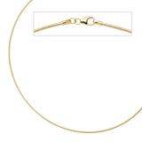 Halsreif 925 Sterling Silber gold vergoldet 1,5 mm 45 cm Kette Halskette