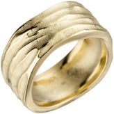 Damen Ring 585 Gold Gelbgold matt mattiert Goldring