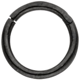 Segmentring Edelstahl schwarz mit Klick-System Scharnier Ringstärke 1,2 mm