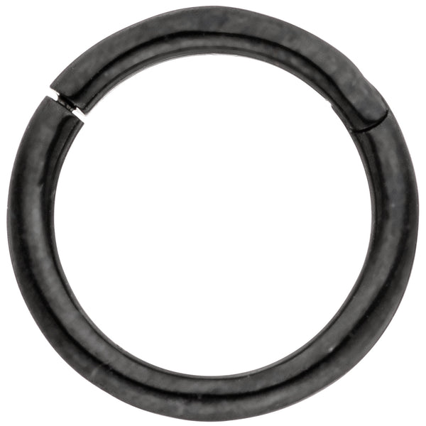 Segmentring Edelstahl schwarz mit Klick-System Scharnier Ringstärke 1,2 mm