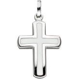 Anhänger Kreuz 925 Silber weiß Kreuzanhänger Silberanhänger Silberkreuz