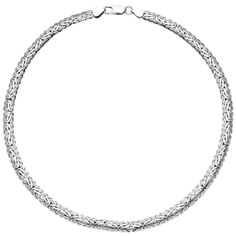 Königskette oval 925 Sterling Silber 45 cm Kette Halskette Silberkette Karabiner