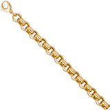 Erbsarmband 925 Sterling Silber gold vergoldet 21 cm Armband