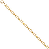 Rundankerarmband 925 Sterling Silber gold vergoldet 19 cm Armband Ankerarmband