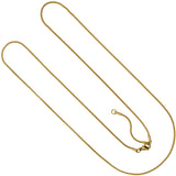 Schlangenkette Edelstahl gold farben 1,5 mm 80 cm Kette Karabiner