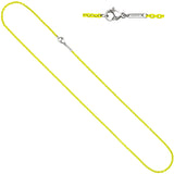 Rundankerkette Edelstahl gelb lackiert 50 cm Kette Halskette Karabiner