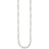 Figarokette 925 Silber diamantiert 50 cm Kette Halskette Silberkette Karabiner