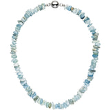 Halskette Kette Aquamarin hellblau blau 45 cm Aquamarinkette Steinkette