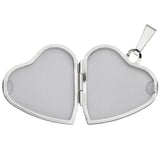 Medaillon Herz Anhänger zum öffnen für 2 Fotos 925 Silber mit Kette 50 cm