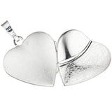 Medaillon Herz Anhänger zum öffnen für 2 Fotos 925 Silber mit Kette 60 cm
